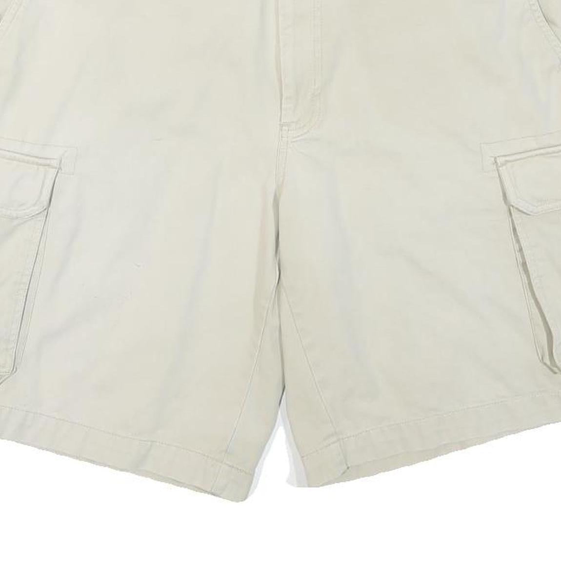 CALVIN KLEIN JEANS Mens Shorts Beige Cargo XL W34 Cotton Blend Casual Pocketed