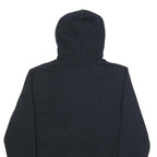 NIKE Womens Black Hoodie M Zip Up Gold Logo Casual Cotton Blend