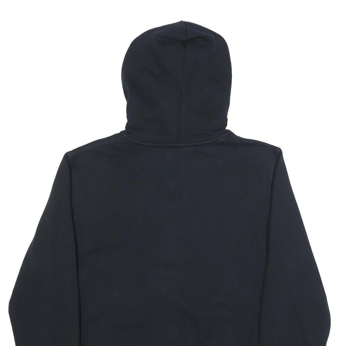 NIKE Womens Black Hoodie M Zip Up Gold Logo Casual Cotton Blend