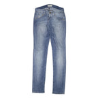 LEE Womens Slim Blue Denim Light Wash Jeans W28 L34 Zip Closure Stylish