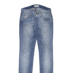 LEE Womens Slim Blue Denim Light Wash Jeans W28 L34 Zip Closure Stylish