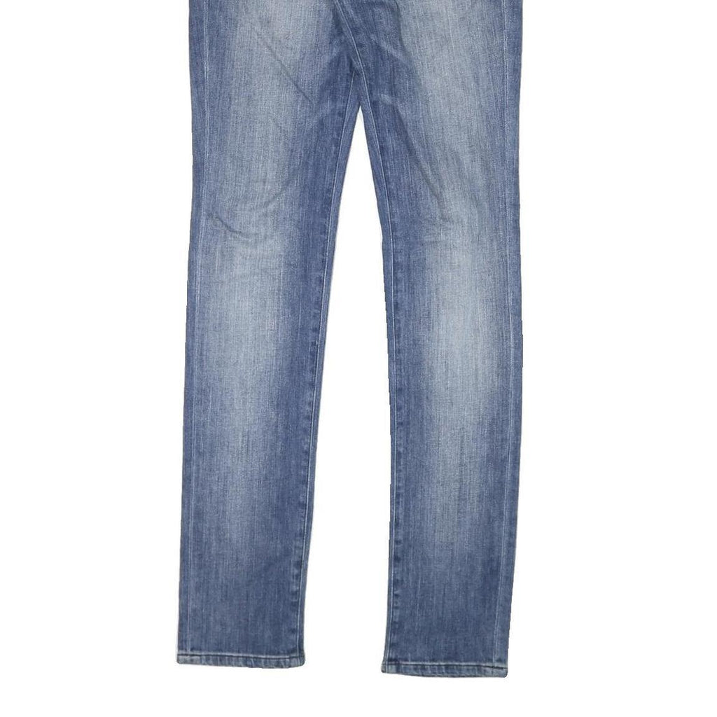 LEE Womens Slim Blue Denim Light Wash Jeans W28 L34 Zip Closure Stylish