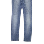 LEE Womens Slim Blue Denim Light Wash Jeans W28 L34 Zip Closure Stylish