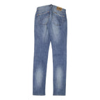 LEE Womens Slim Blue Denim Light Wash Jeans W28 L34 Zip Closure Stylish