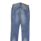 LEE Womens Slim Blue Denim Light Wash Jeans W28 L34 Zip Closure Stylish