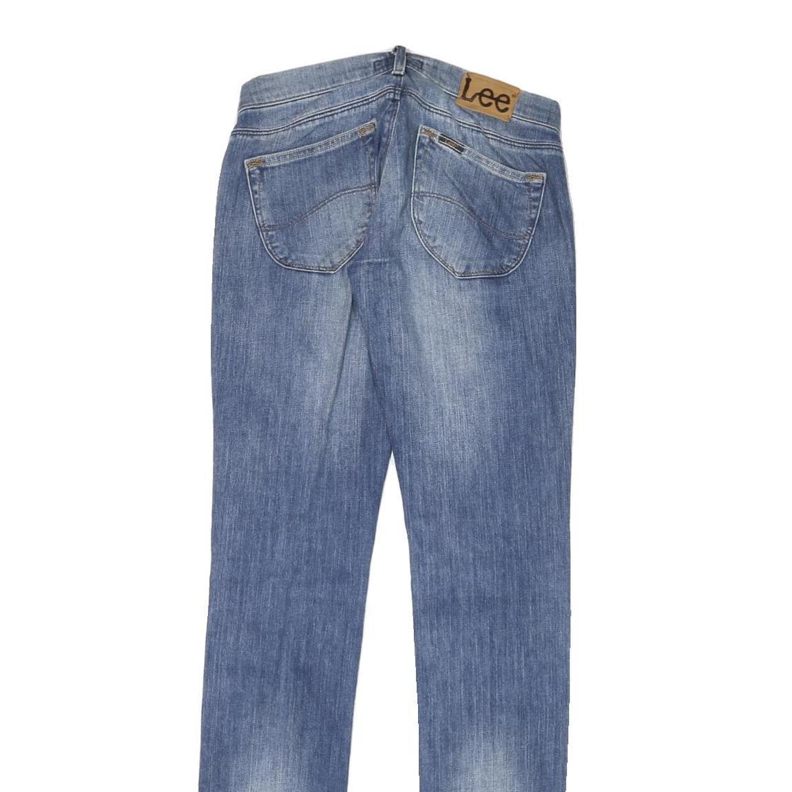 LEE Womens Slim Blue Denim Light Wash Jeans W28 L34 Zip Closure Stylish