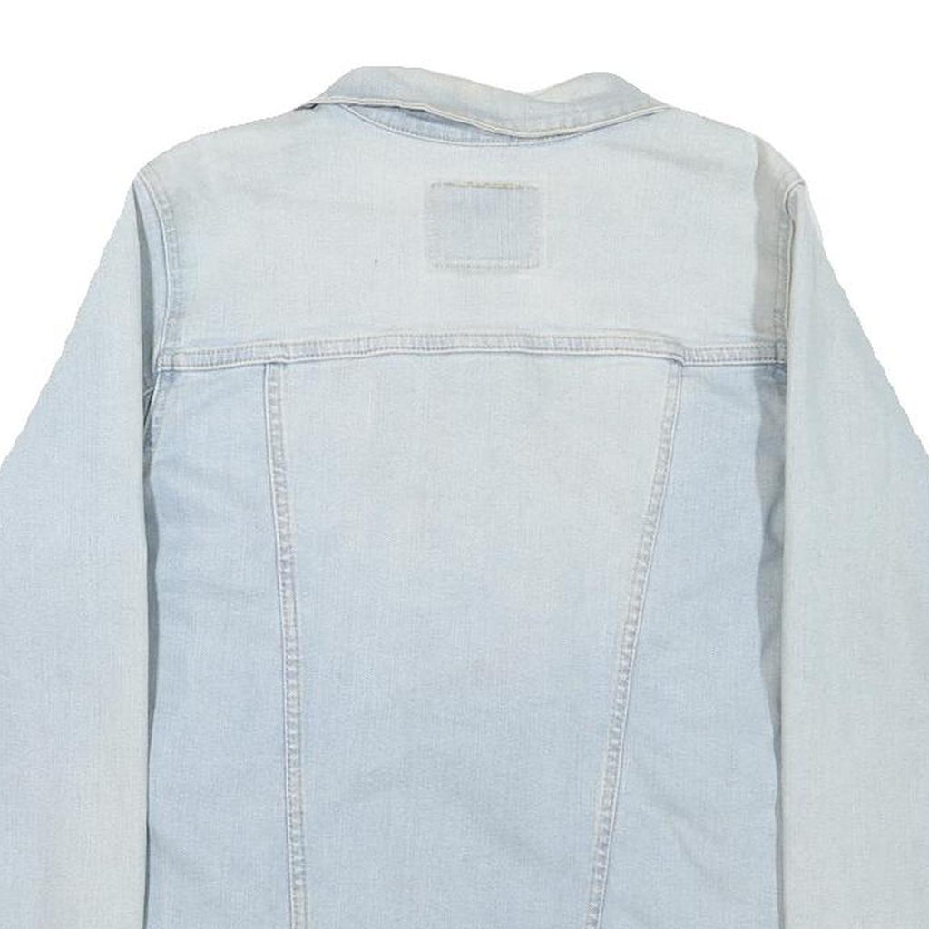 LEVI'S Womens Light Blue Denim Jacket L Cotton Blend Button Closure Classic Fit