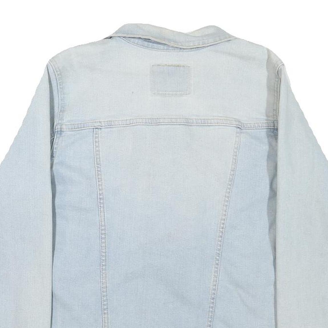 LEVI'S Womens Light Blue Denim Jacket L Cotton Blend Button Closure Classic Fit