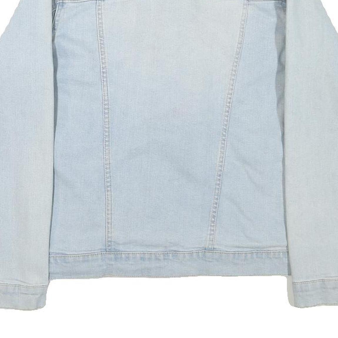 LEVI'S Womens Light Blue Denim Jacket L Cotton Blend Button Closure Classic Fit