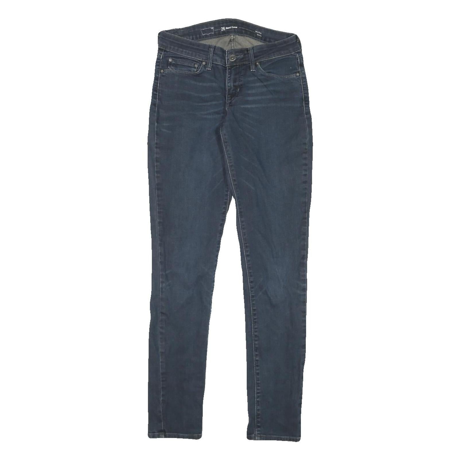 LEVI'S Womens Jeans Blue Slim Skinny Denim Medium W26 L29 Cotton Blend Zip