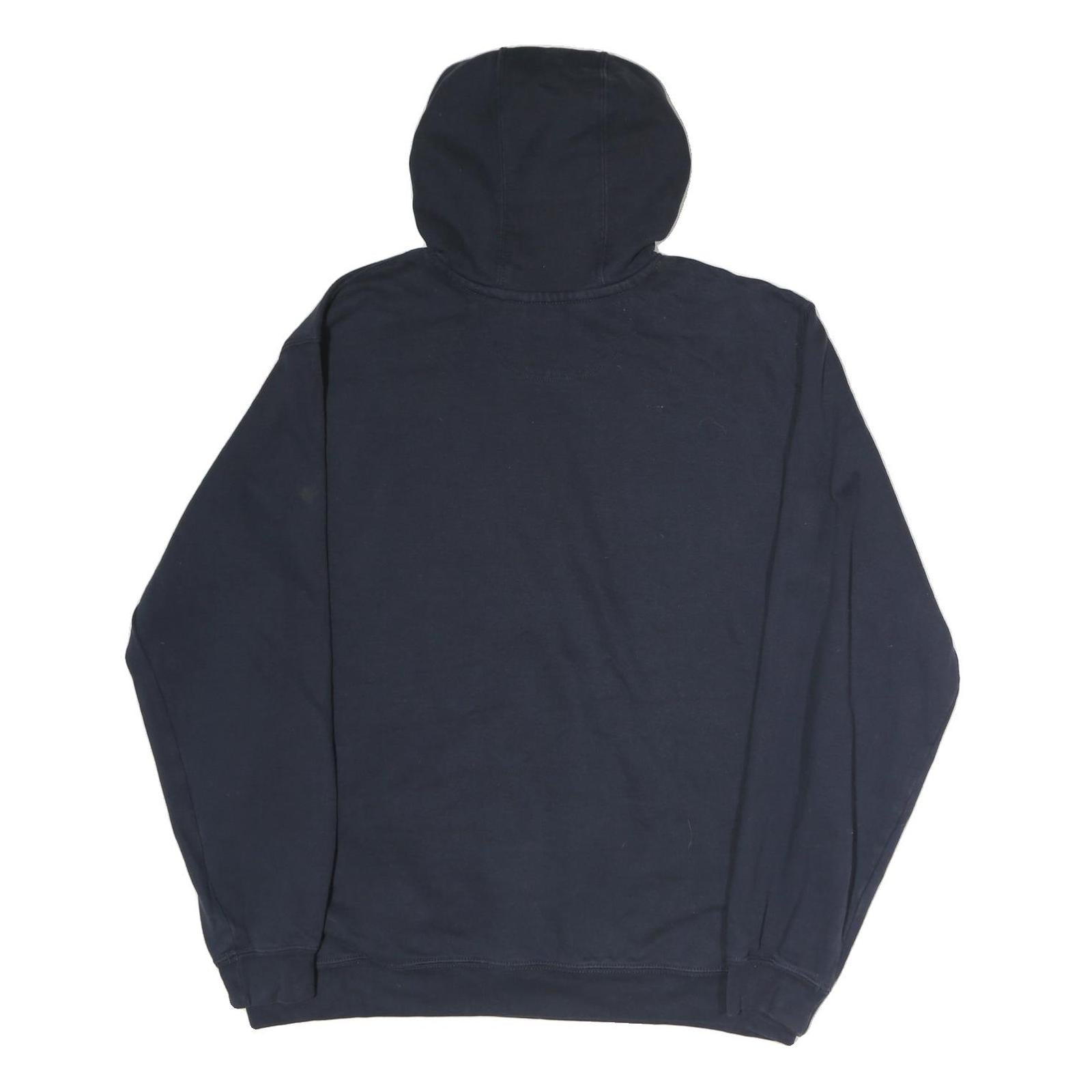 CARHARTT Mens Navy Hoodie L Cotton Hooded Sweatshirt Logo Print