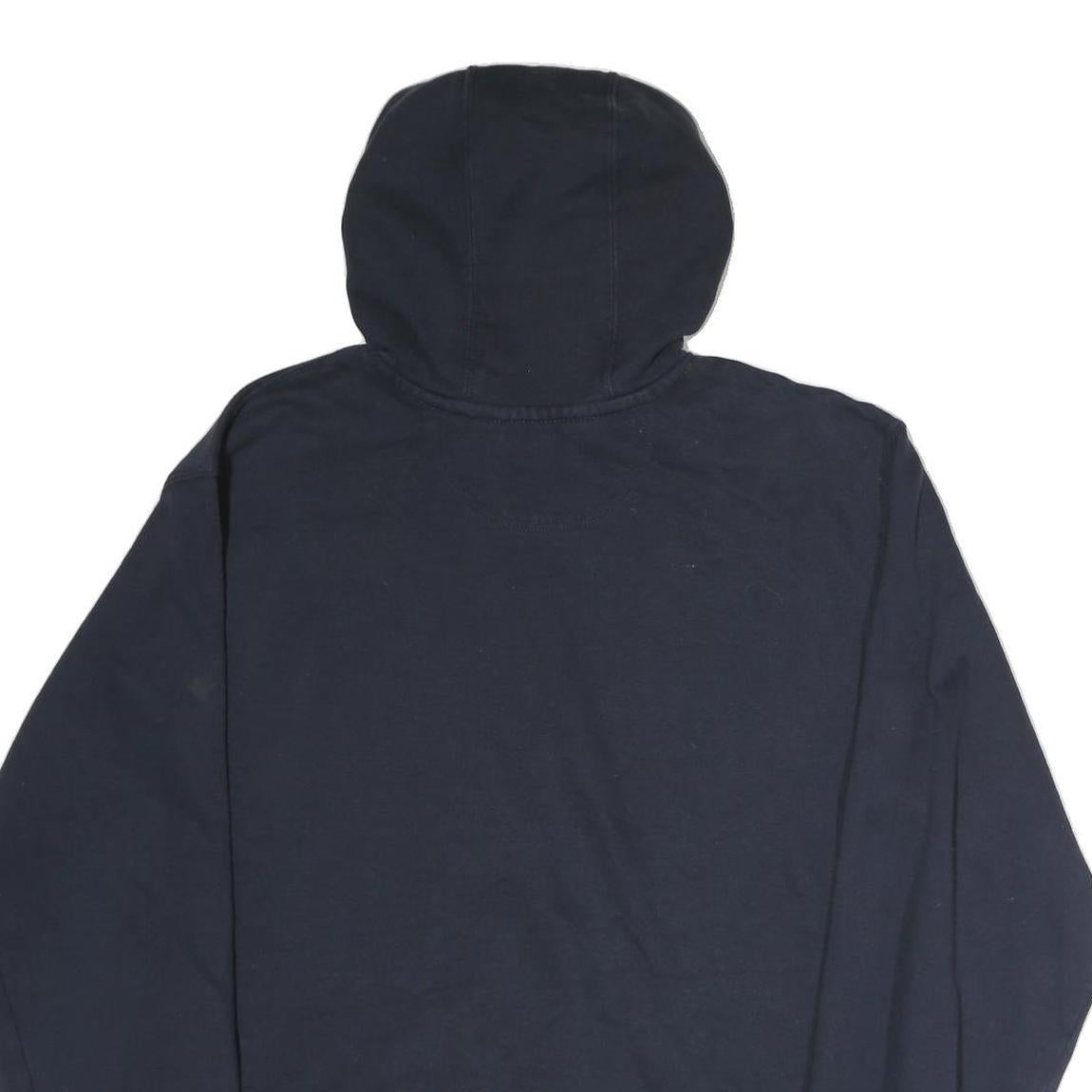 CARHARTT Mens Navy Hoodie L Cotton Hooded Sweatshirt Logo Print