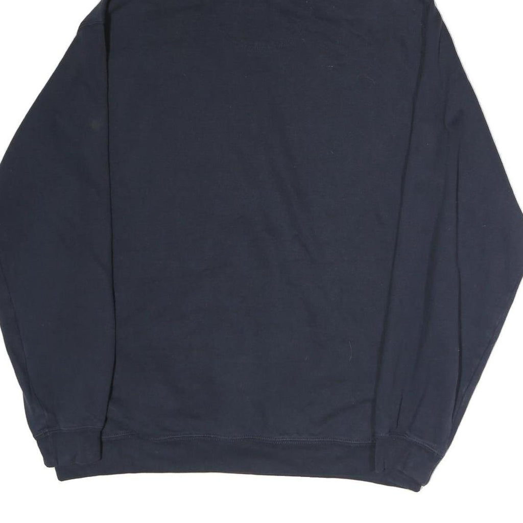 CARHARTT Mens Navy Hoodie L Cotton Hooded Sweatshirt Logo Print