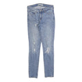 LEVI'S 711 Womens Jeans Blue Slim Skinny Denim Medium W25 L30 Distressed