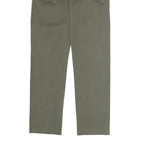 MARLBORO Mens Cotton Khaki Regular Straight Trousers W36 L31 Classic Zip Closure