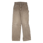 CARHARTT Womens Regular Fit Straight Leg Denim Beige W28 L30 Workwear Zip Cotton