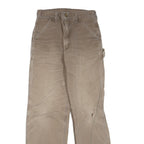 CARHARTT Womens Regular Fit Straight Leg Denim Beige W28 L30 Workwear Zip Cotton