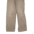 CARHARTT Womens Regular Fit Straight Leg Denim Beige W28 L30 Workwear Zip Cotton