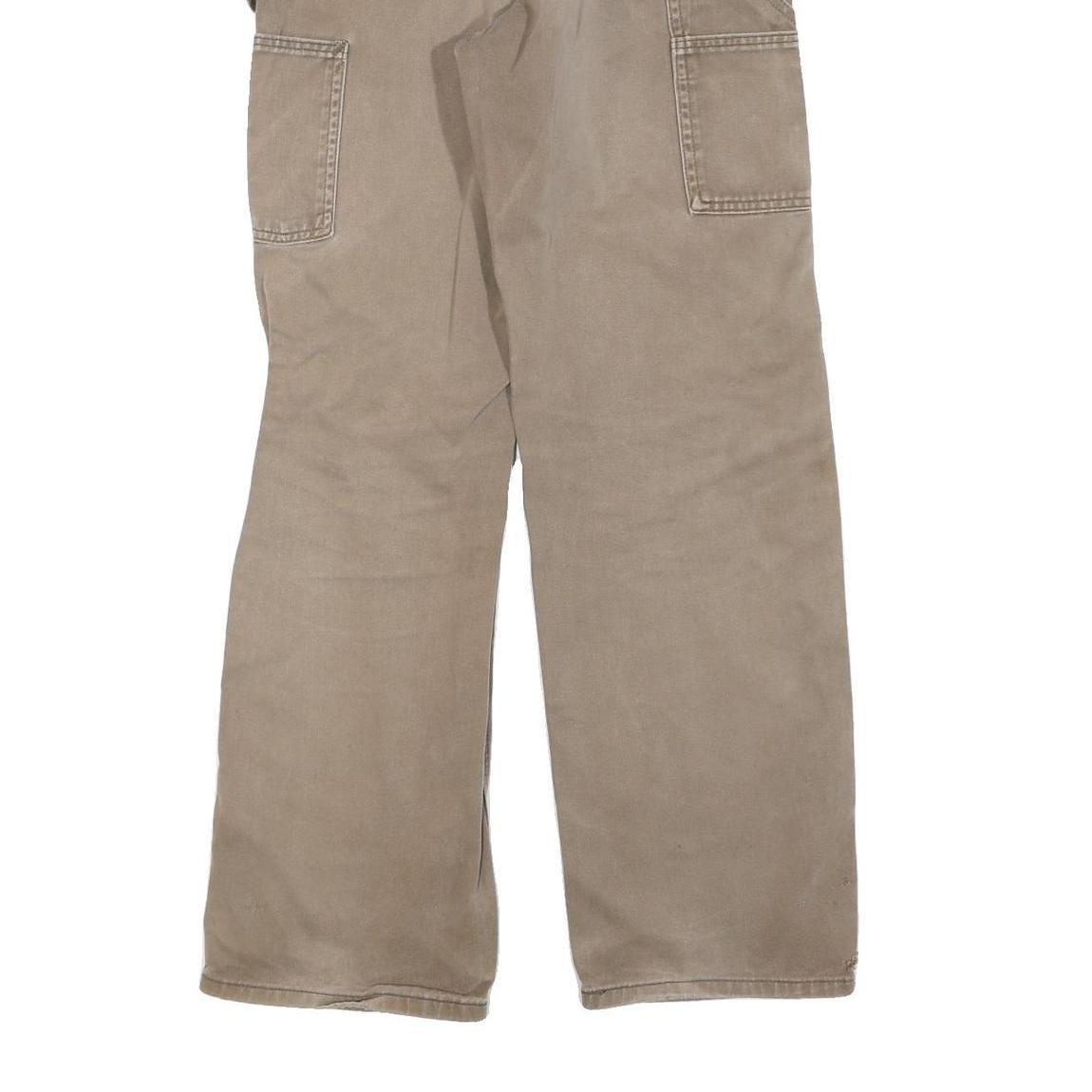 CARHARTT Womens Regular Fit Straight Leg Denim Beige W28 L30 Workwear Zip Cotton