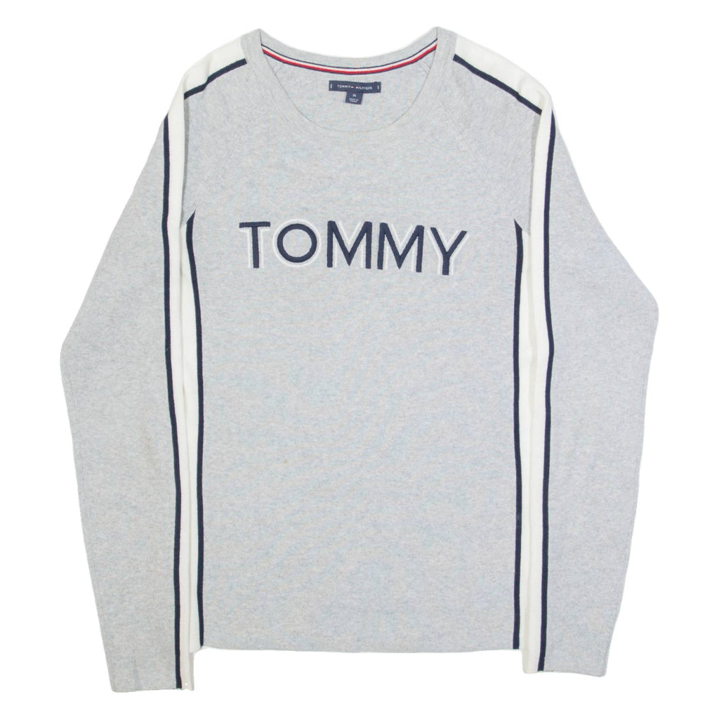 TOMMY HILFIGER Womens Jumper Grey Tight Knit M