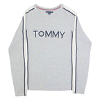 TOMMY HILFIGER Womens Jumper Grey Tight Knit M
