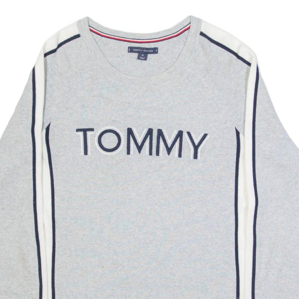 TOMMY HILFIGER Womens Jumper Grey Tight Knit M