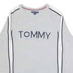 TOMMY HILFIGER Womens Jumper Grey Tight Knit M