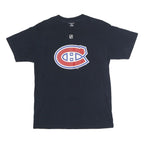 REEBOK Mens Black Montreal Canadiens NHL Graphic T-Shirt M Crew Neck Short