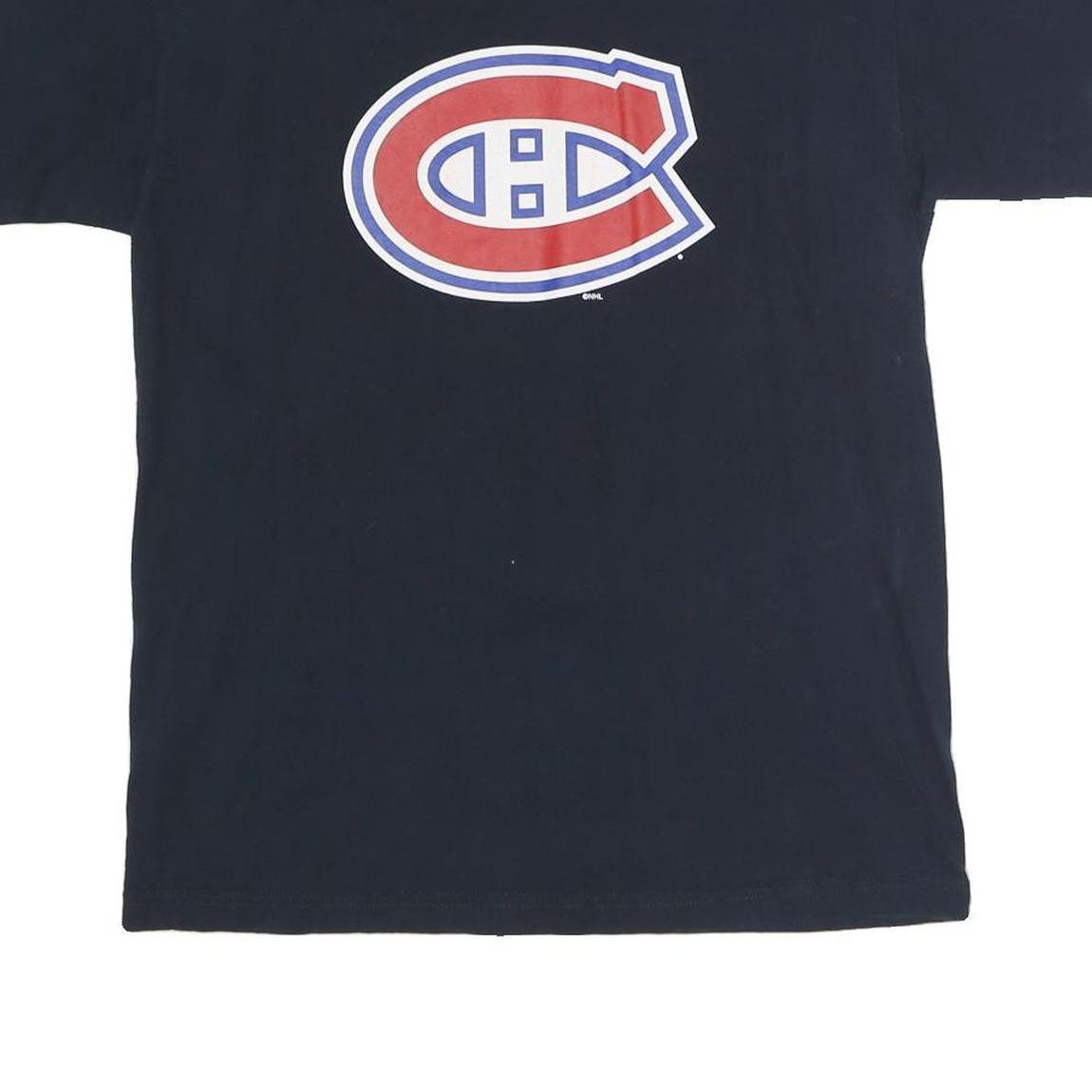 REEBOK Mens Black Montreal Canadiens NHL Graphic T-Shirt M Crew Neck Short