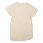 ELLESSE Womens Beige Cotton Blend T-Shirt M Short Sleeve Crew Neck Logo Print