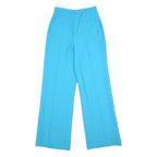 Womens Blue Regular Fit Wide-Leg Trousers W26 L30 Stylish Comfortable Zip
