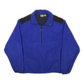 WOOLRICH Mens Blue & Black Plain Pullover Polyester Jumper XL Fleece Casual
