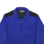 WOOLRICH Mens Blue & Black Plain Pullover Polyester Jumper XL Fleece Casual