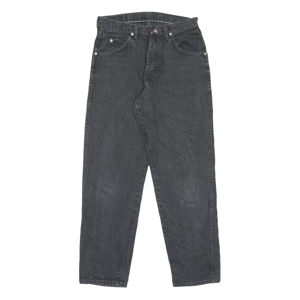 WRANGLER Mens Jeans Black Classic Straight Denim Medium W30 L30 Casual Zip
