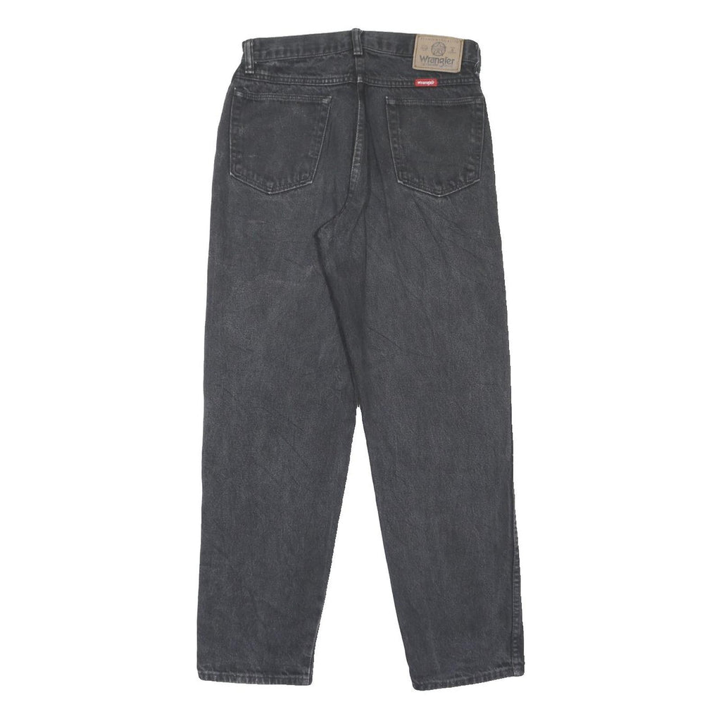 WRANGLER Mens Jeans Black Classic Straight Denim Medium W30 L30 Casual Zip