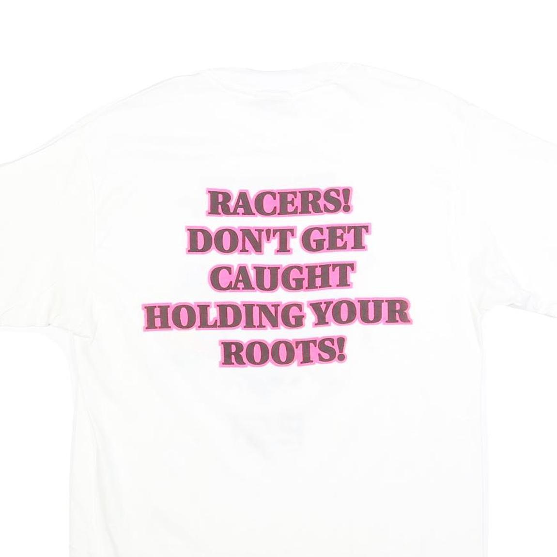 HANES Mens White Cotton Blend Graphic T-Shirt M Short Sleeve Crew Neck Screw