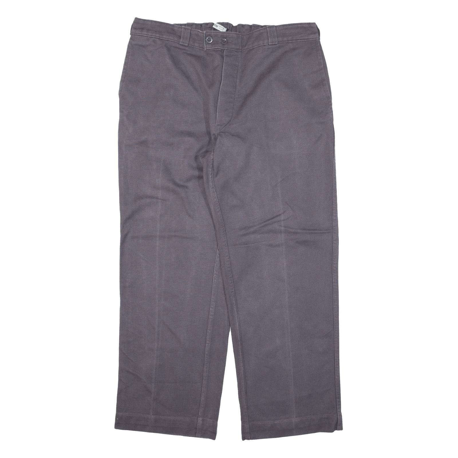 MARSUM Mens Trousers Grey Regular Straight W36 L28