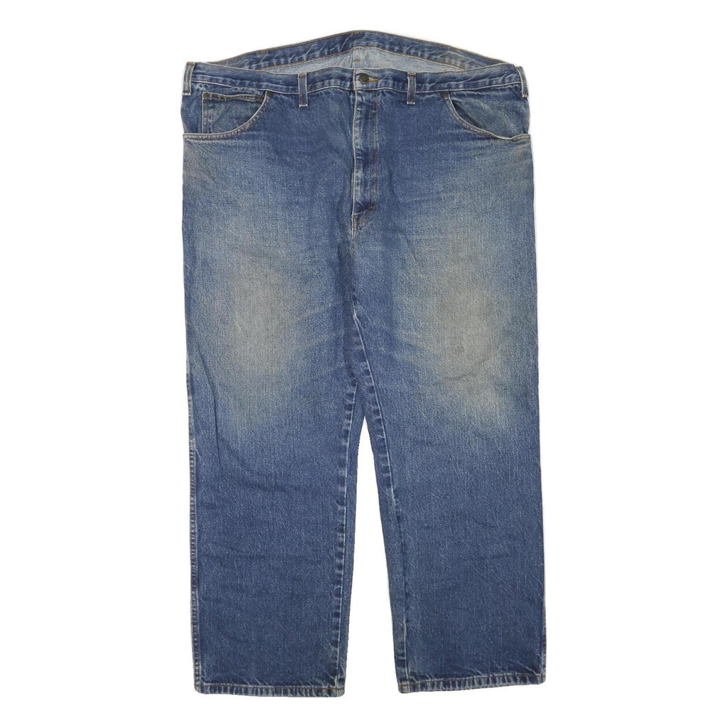 DICKIES Mens Jeans Blue Regular Straight Denim Medium W48 L30 Classic Zip