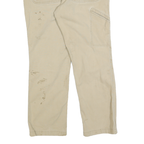 CARHARTT Mens Cotton Blend Beige Relaxed Straight Trousers W32 L30 Workwear