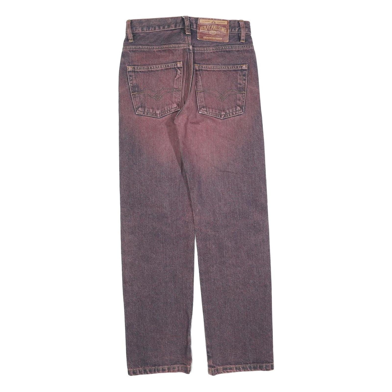 REPLAY Womens Jeans Regular Straight Denim Rinse W24 L26 Casual Stylish