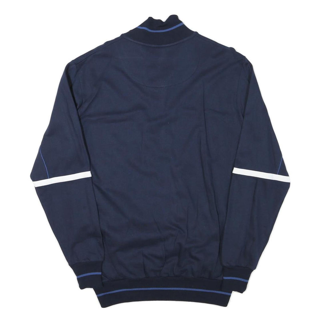 LOTTO Mens Navy Blue Track Jacket M Cotton Blend Zip Athletic Sportswear