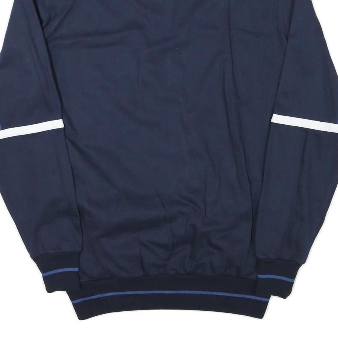 LOTTO Mens Navy Blue Track Jacket M Cotton Blend Zip Athletic Sportswear