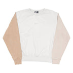 NIKE Womens Sweatshirt Beige Crew Neck S