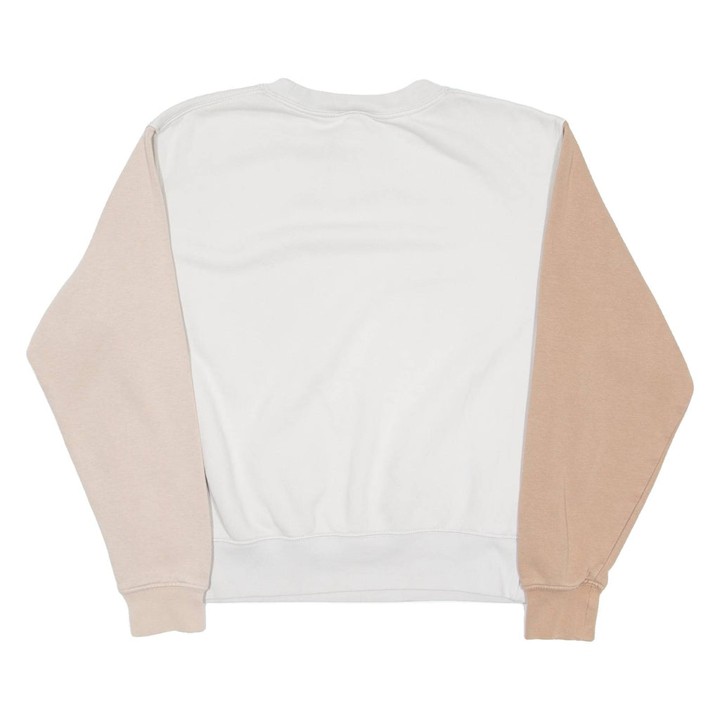 NIKE Womens Sweatshirt Beige Crew Neck S
