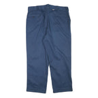DICKIES Mens Cotton Blend Navy Regular Fit Straight Leg Trousers W38 L27