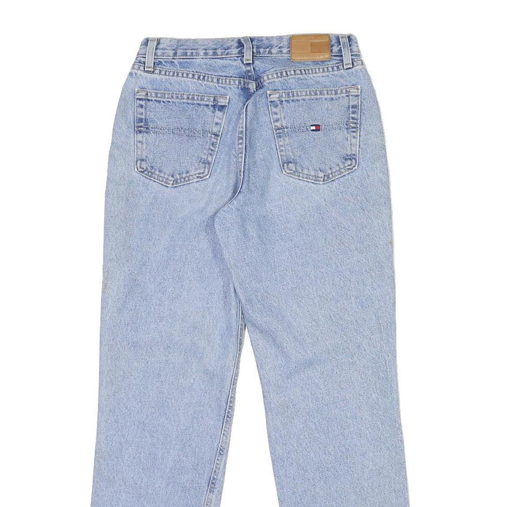 TOMMY HILFIGER Womens Jeans Blue Regular Straight Denim Light W27 L27 Button