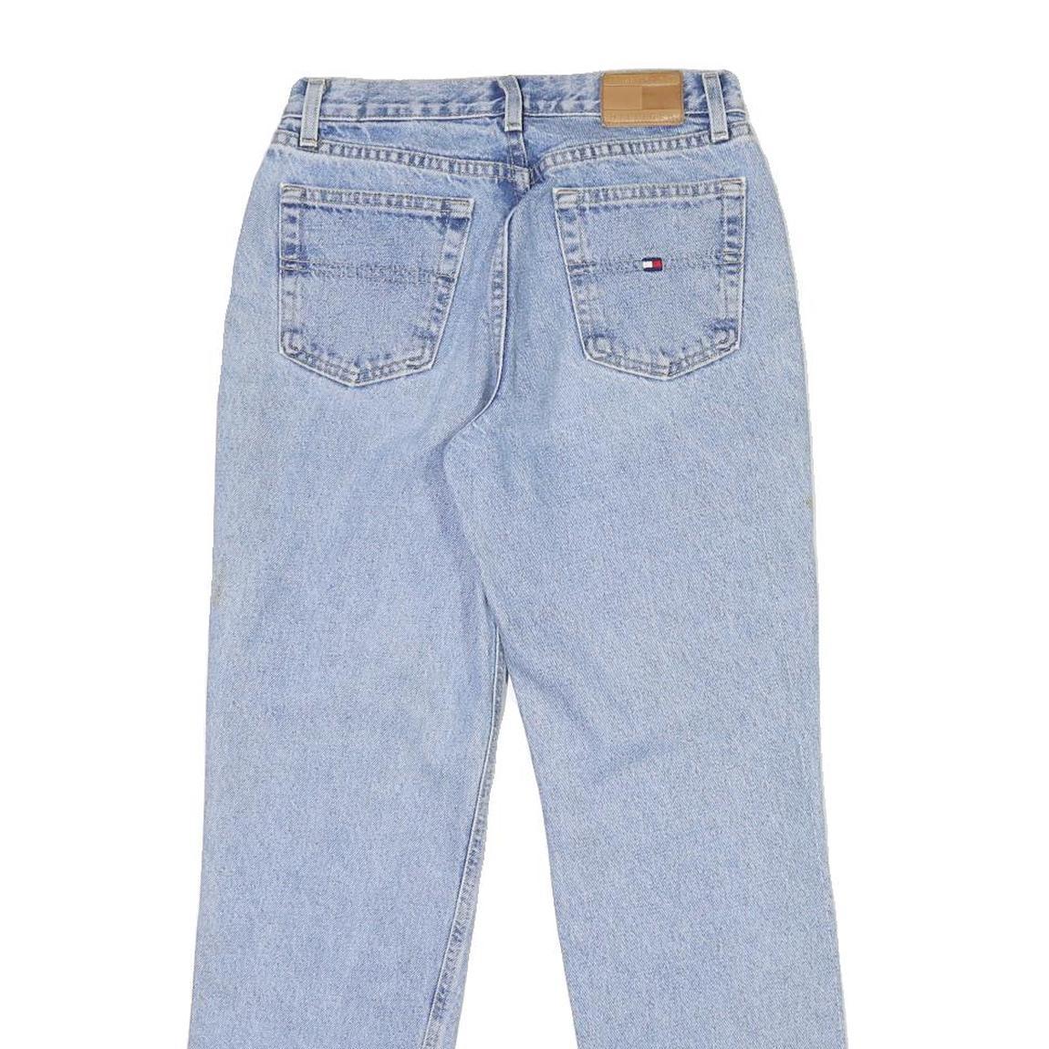 TOMMY HILFIGER Womens Jeans Blue Regular Straight Denim Light W27 L27 Button