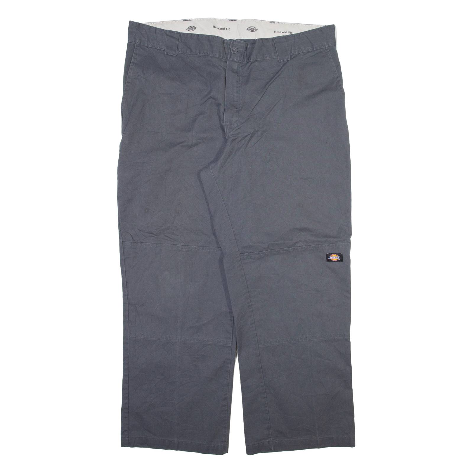 DICKIES Mens Trousers Grey Relaxed Straight W40 L28
