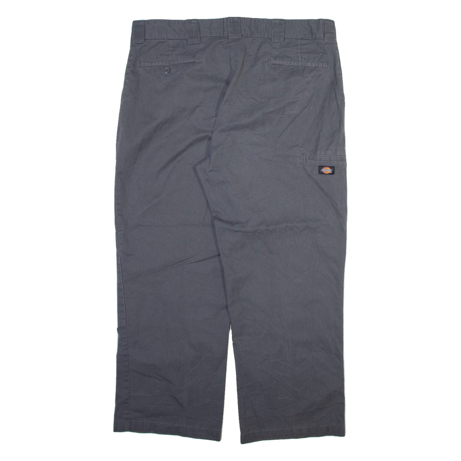 DICKIES Mens Trousers Grey Relaxed Straight W40 L28