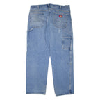 DICKIES Carpenter Workwear Mens Jeans Blue Relaxed Straight Stone Wash W38 L32